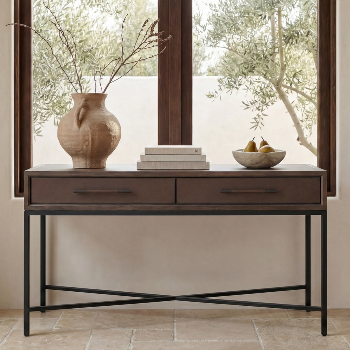 Mako Console Table Brown lifestyle