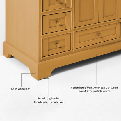 Audrey Bathroom Vanity in Sienna Finish.