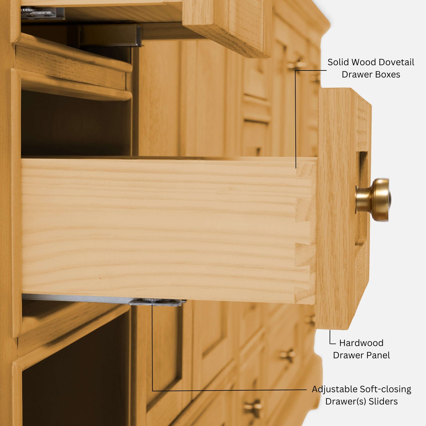 Audrey Bathroom Vanity in Sienna Finish.