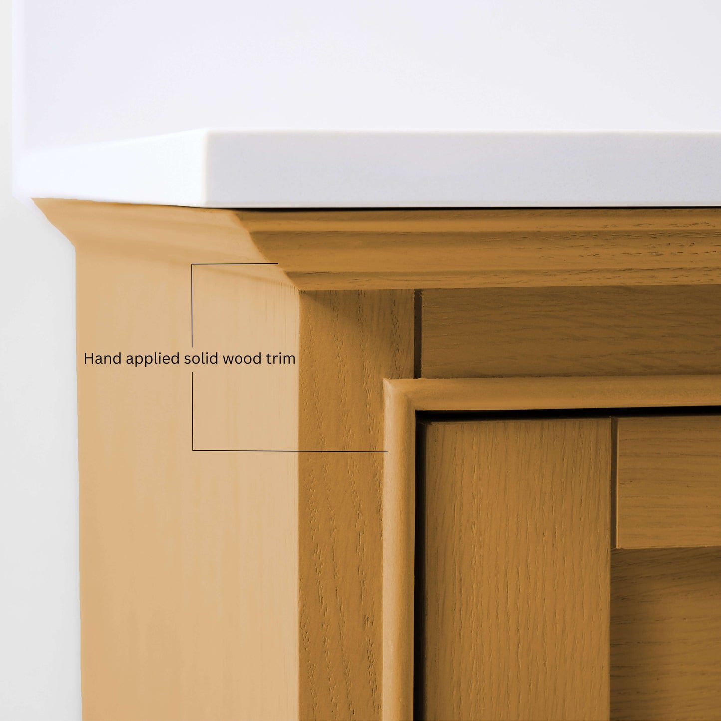 Audrey Bathroom Vanity in Sienna Finish.