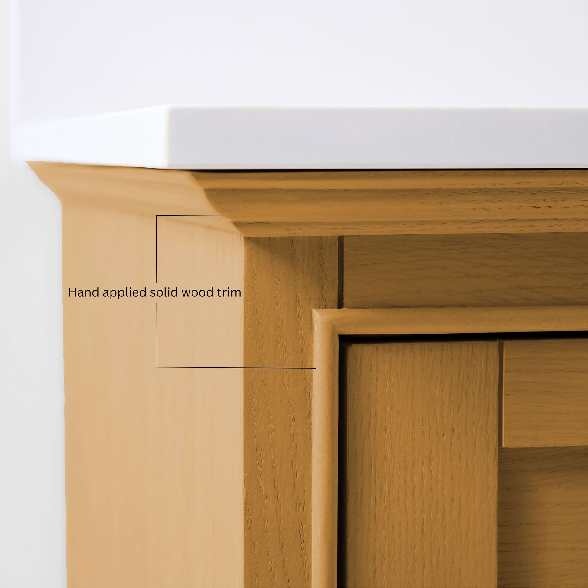 Audrey Bathroom Vanity in Sienna Finish.