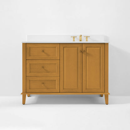 Hannah Bathroom Vanity Collection in Sienna Finish.
