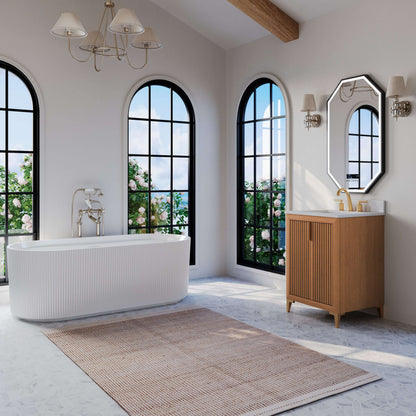Turlington Bathroom Vanity Collection in Sienna Finish.