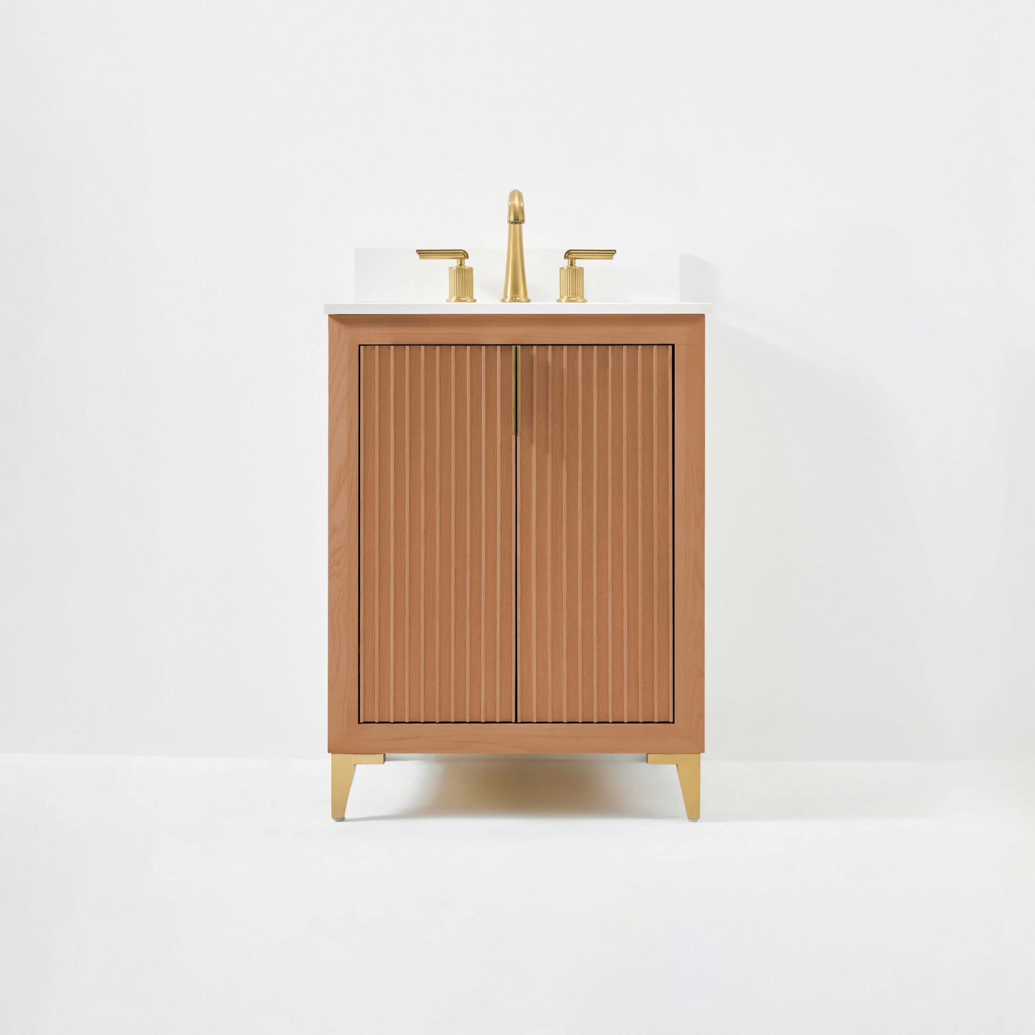 Turlington Bathroom Vanity Collection in Sienna Finish.