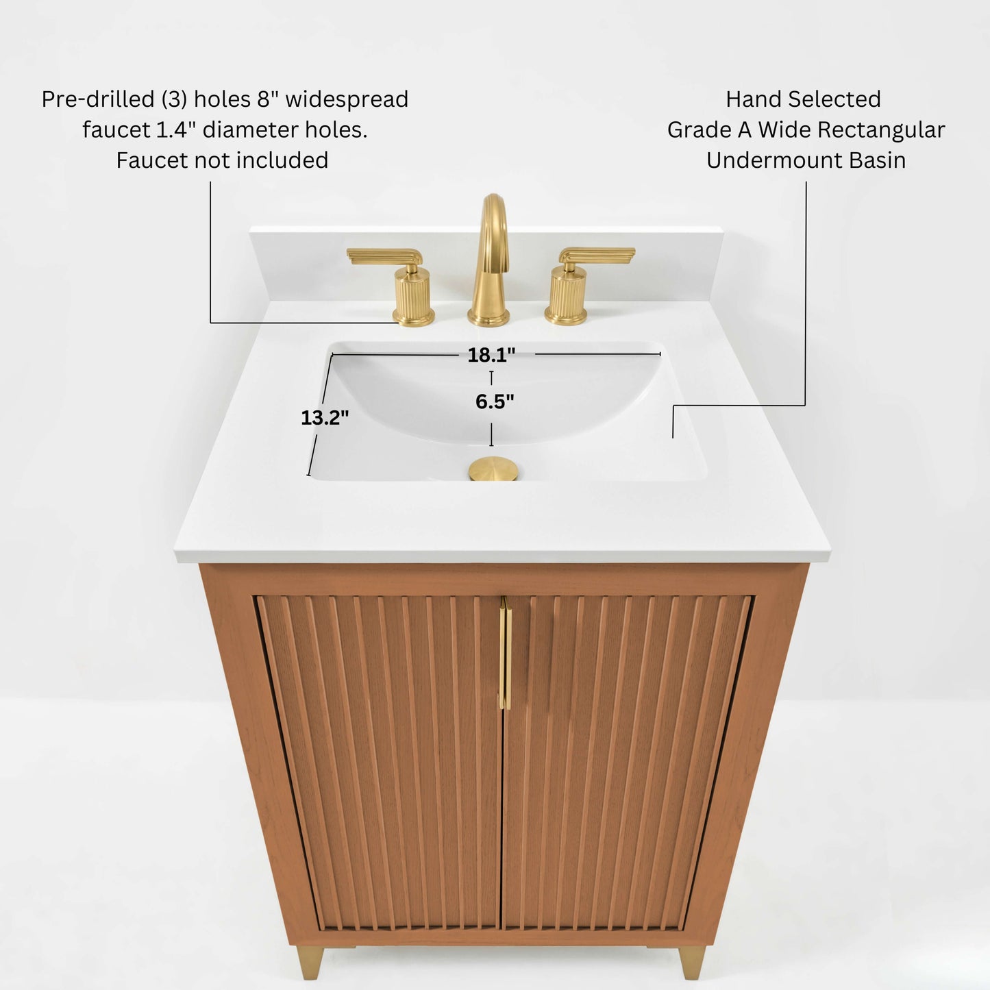 Turlington Bathroom Vanity Collection in Sienna Finish.