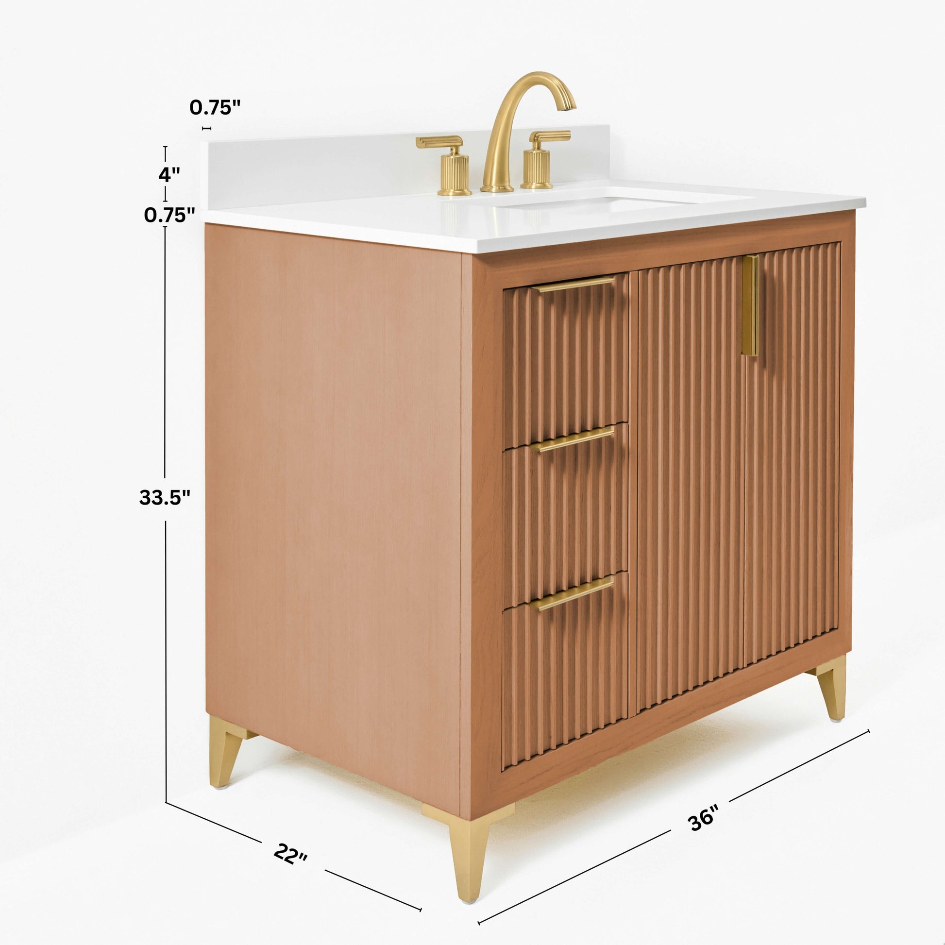 Turlington Bathroom Vanity Collection in Sienna Finish.