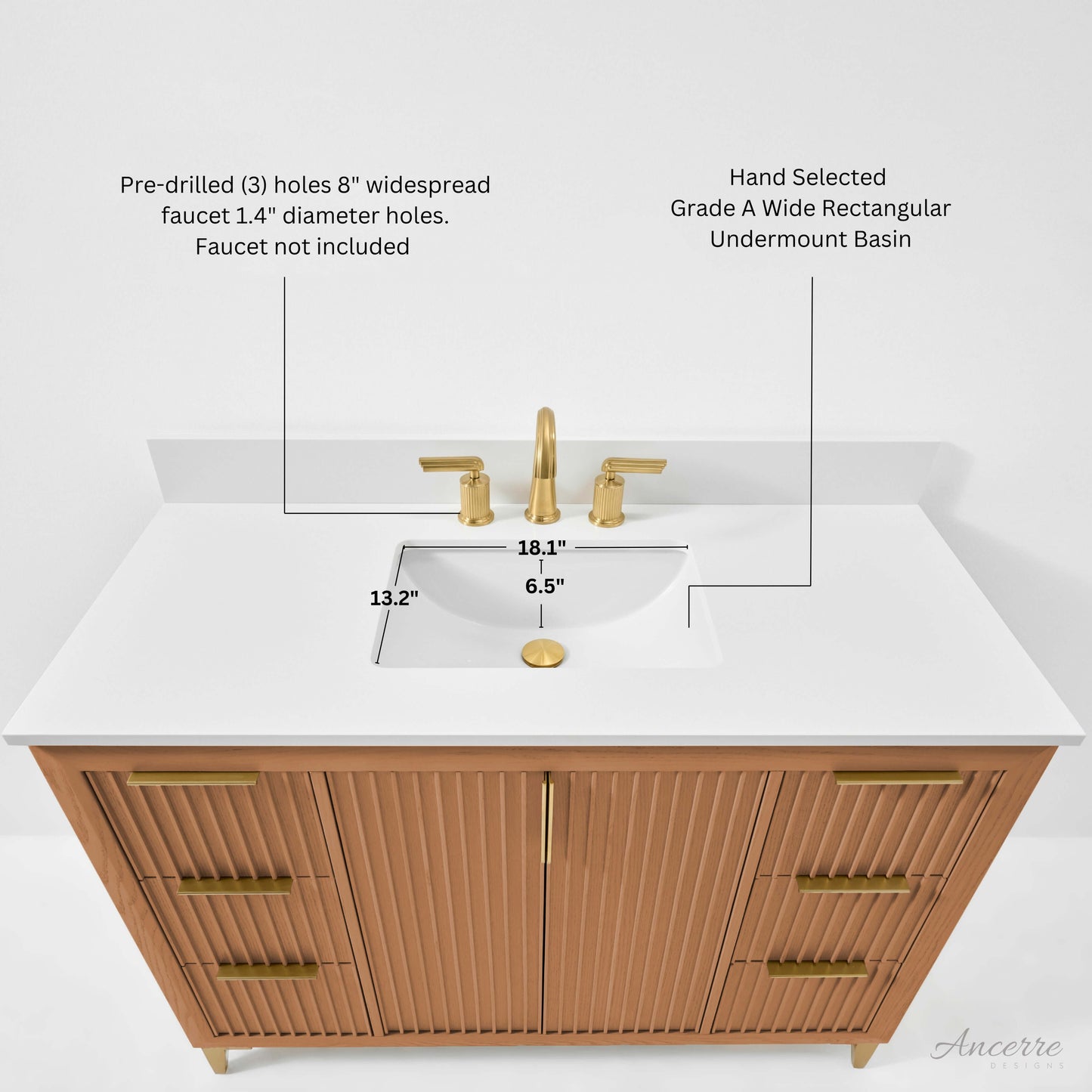 Turlington Bathroom Vanity Collection in Sienna Finish.