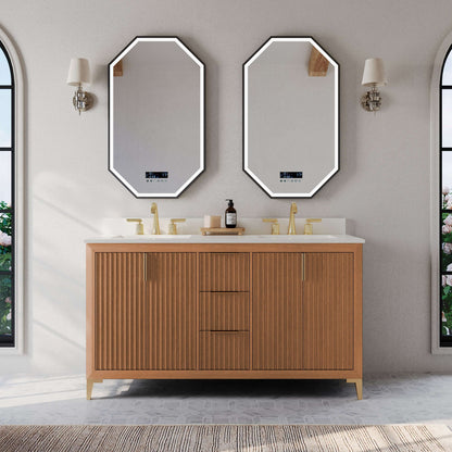 Turlington Bathroom Vanity Collection in Sienna Finish.