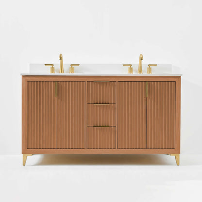 Turlington Bathroom Vanity Collection in Sienna Finish.