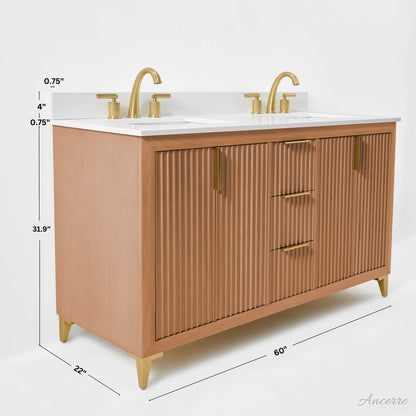 Turlington Bathroom Vanity Collection in Sienna Finish.
