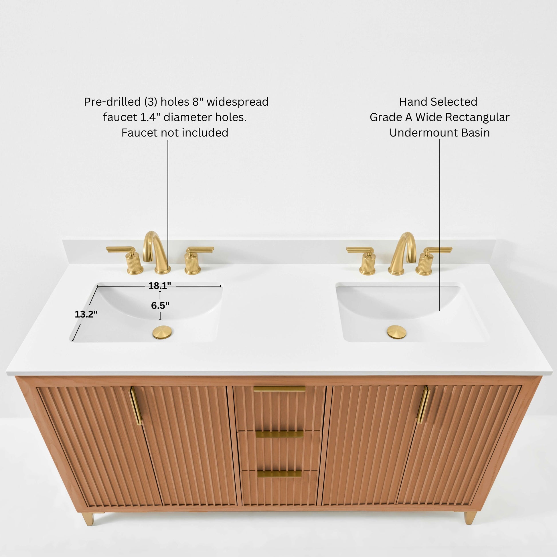 Turlington Bathroom Vanity Collection in Sienna Finish.