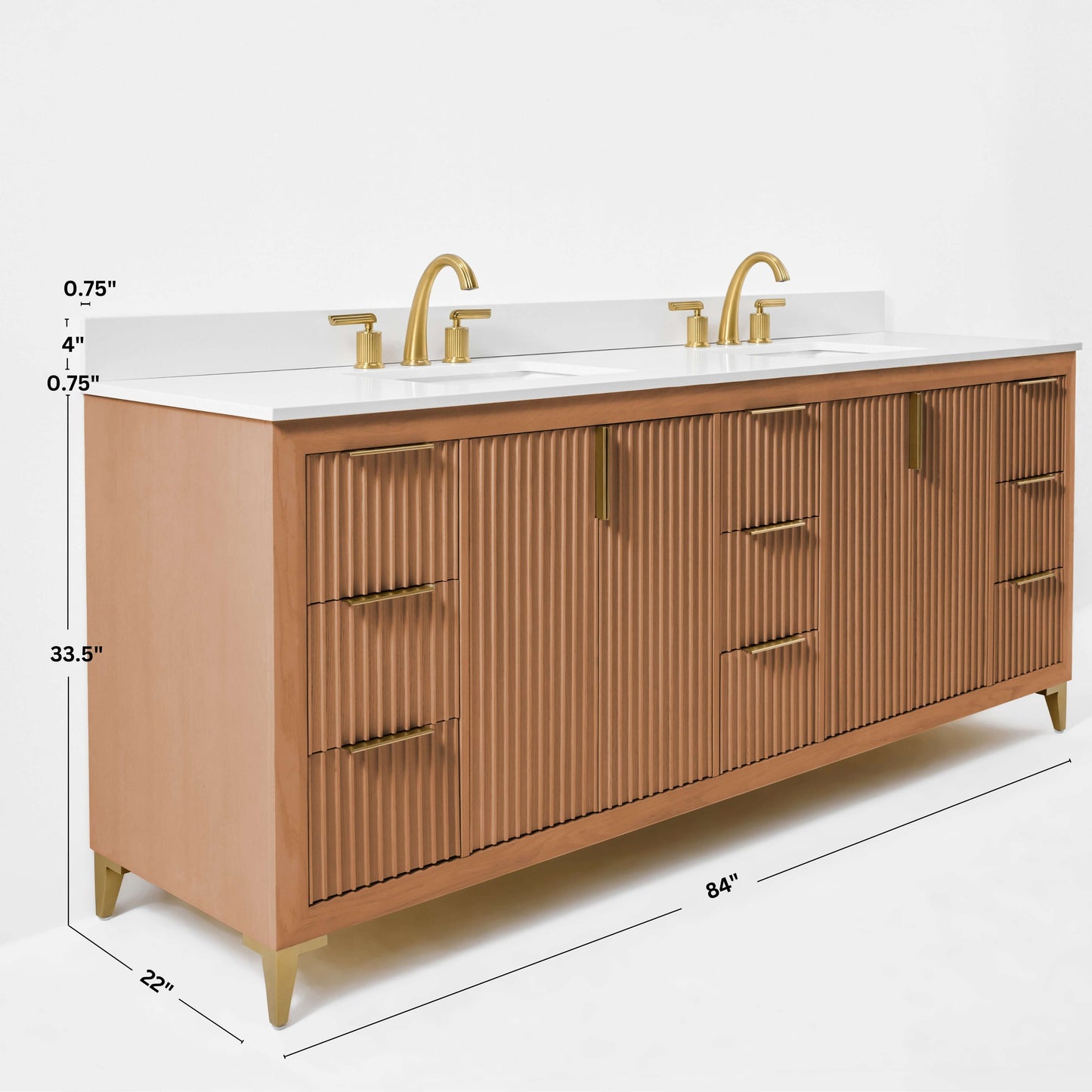 Turlington Bathroom Vanity Collection in Sienna Finish.