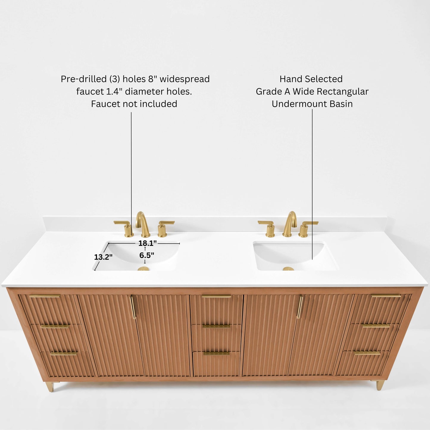 Turlington Bathroom Vanity Collection in Sienna Finish.