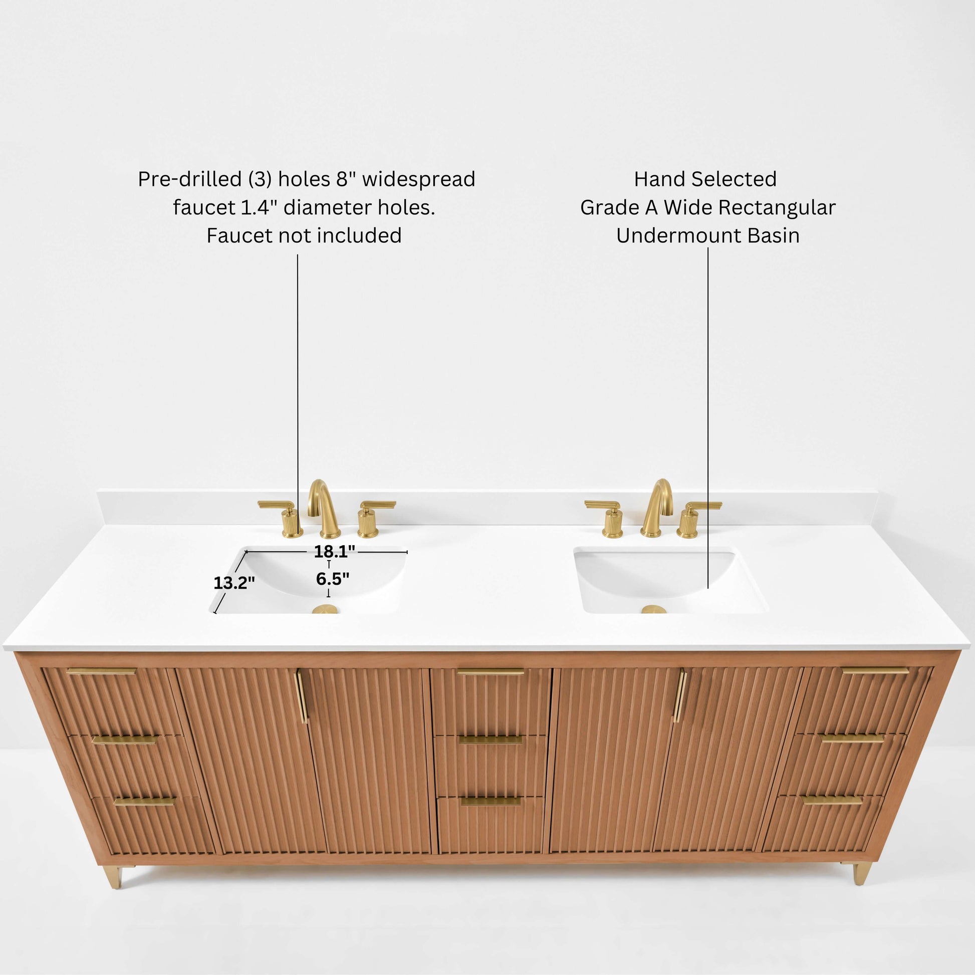 Turlington Bathroom Vanity Collection in Sienna Finish.