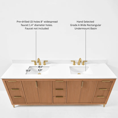 Turlington Bathroom Vanity Collection in Sienna Finish.