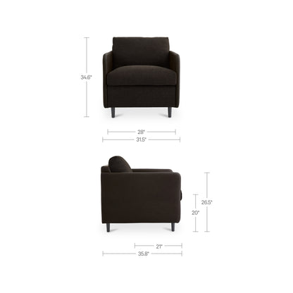Teller Accent Chair Warm Black - alternate view 9