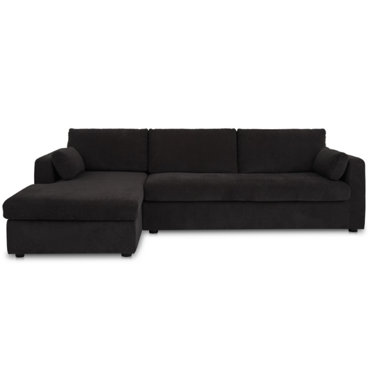 Burrow Sleeper Sectional With Storage Chaise Black Left