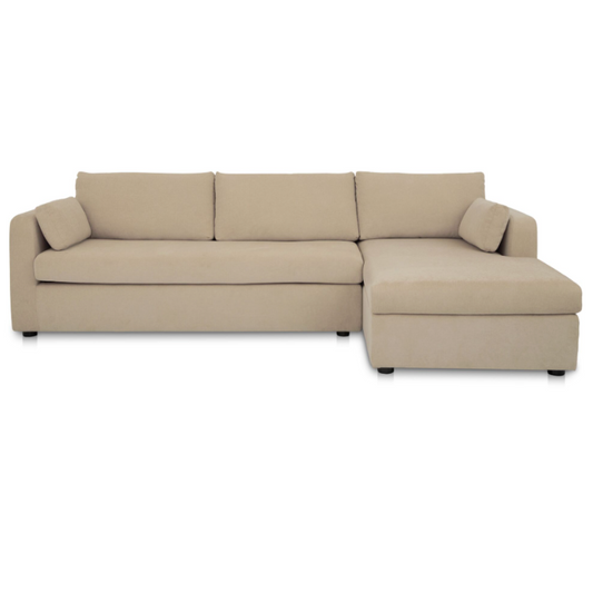 Burrow Sleeper Sectional With Storage Chaise Sand Right