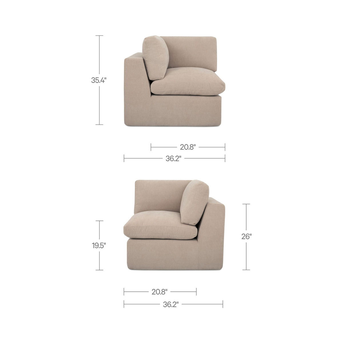 Cates Corner Chair Pebble - image 8