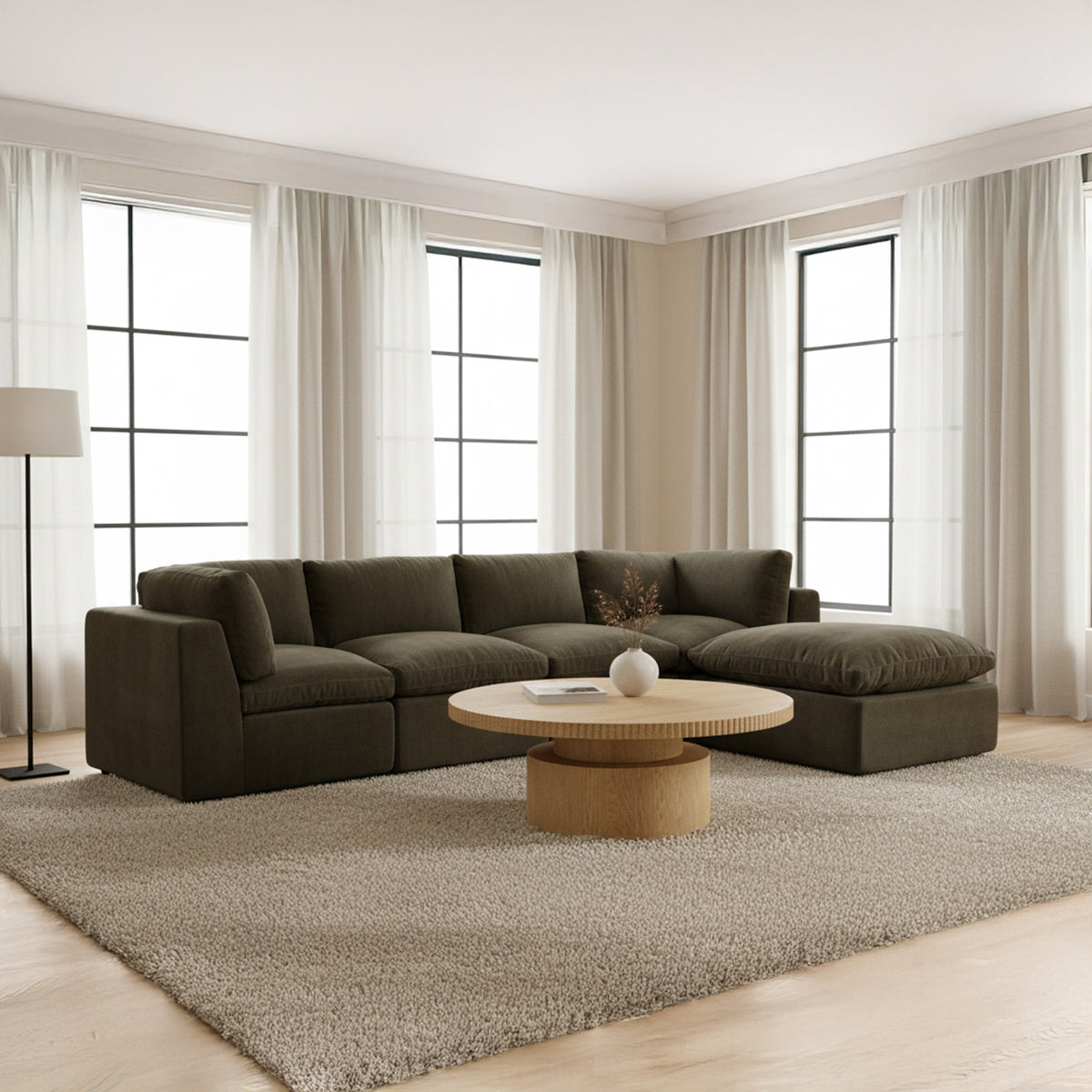 Cates Ottoman Dark Green - image 6