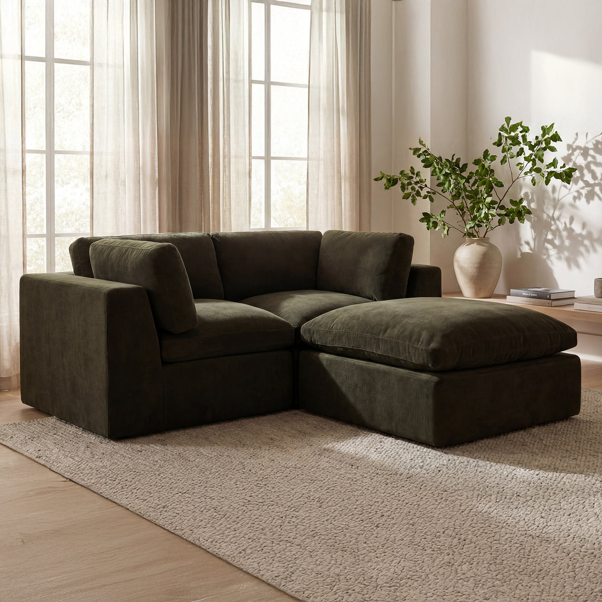 Cates Ottoman Dark Green - image 7