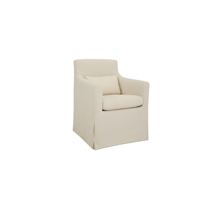 Lydia Outdoor Slipcover Dining Chair Cream - image 3