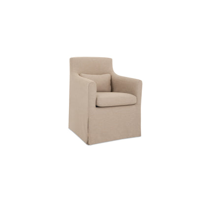 Lydia Outdoor Slipcover Dining Chair Light Brown - image 3