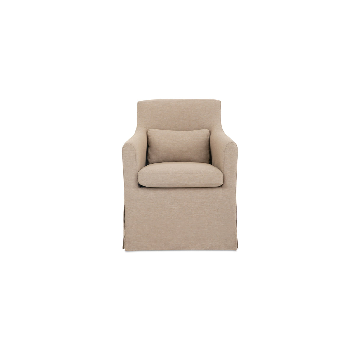Lydia Outdoor Slipcover Dining Chair Light Brown - image 1