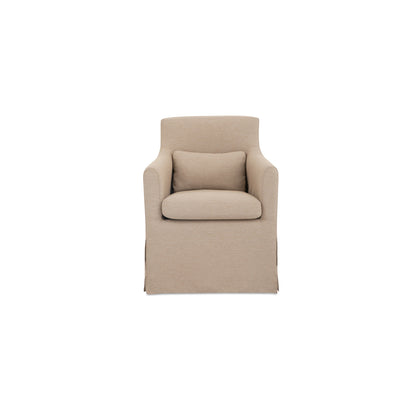 Lydia Outdoor Slipcover Dining Chair Light Brown - image 1