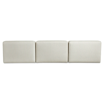 Sunseeker 3 Piece Outdoor Sofa Brown Stripe