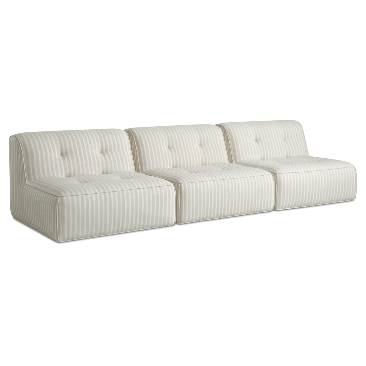 Sunseeker 3 Piece Outdoor Sofa Brown Stripe
