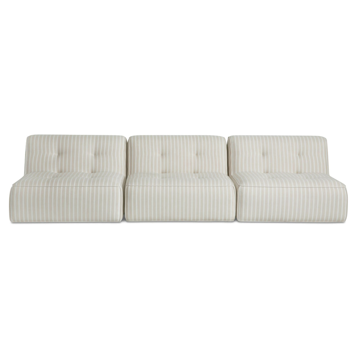 Sunseeker 3 Piece Outdoor Sofa Brown Stripe