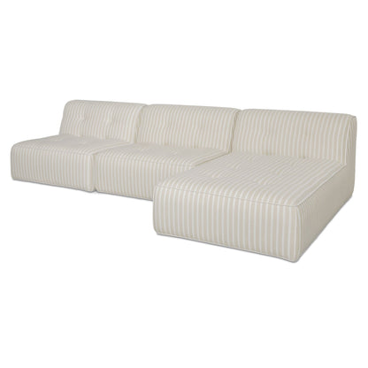 Sunseeker 3 Piece Outdoor Lounge Brown Stripe