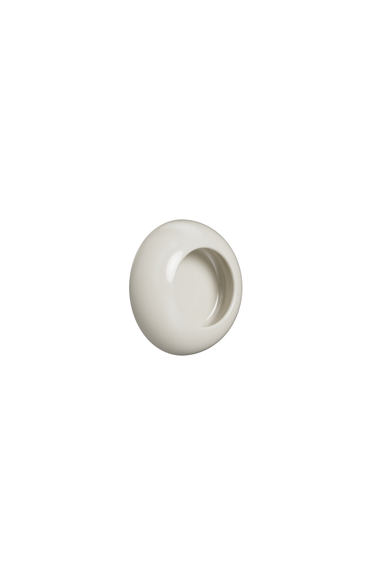 Ivory White "Vibe" Cup Knob and Drawer Pull.