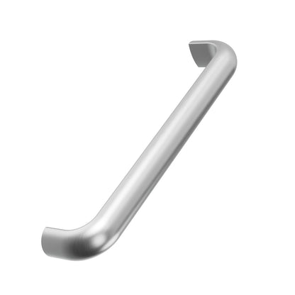 Satin Steel "Vibe" Cup Knob and Drawer Pull.