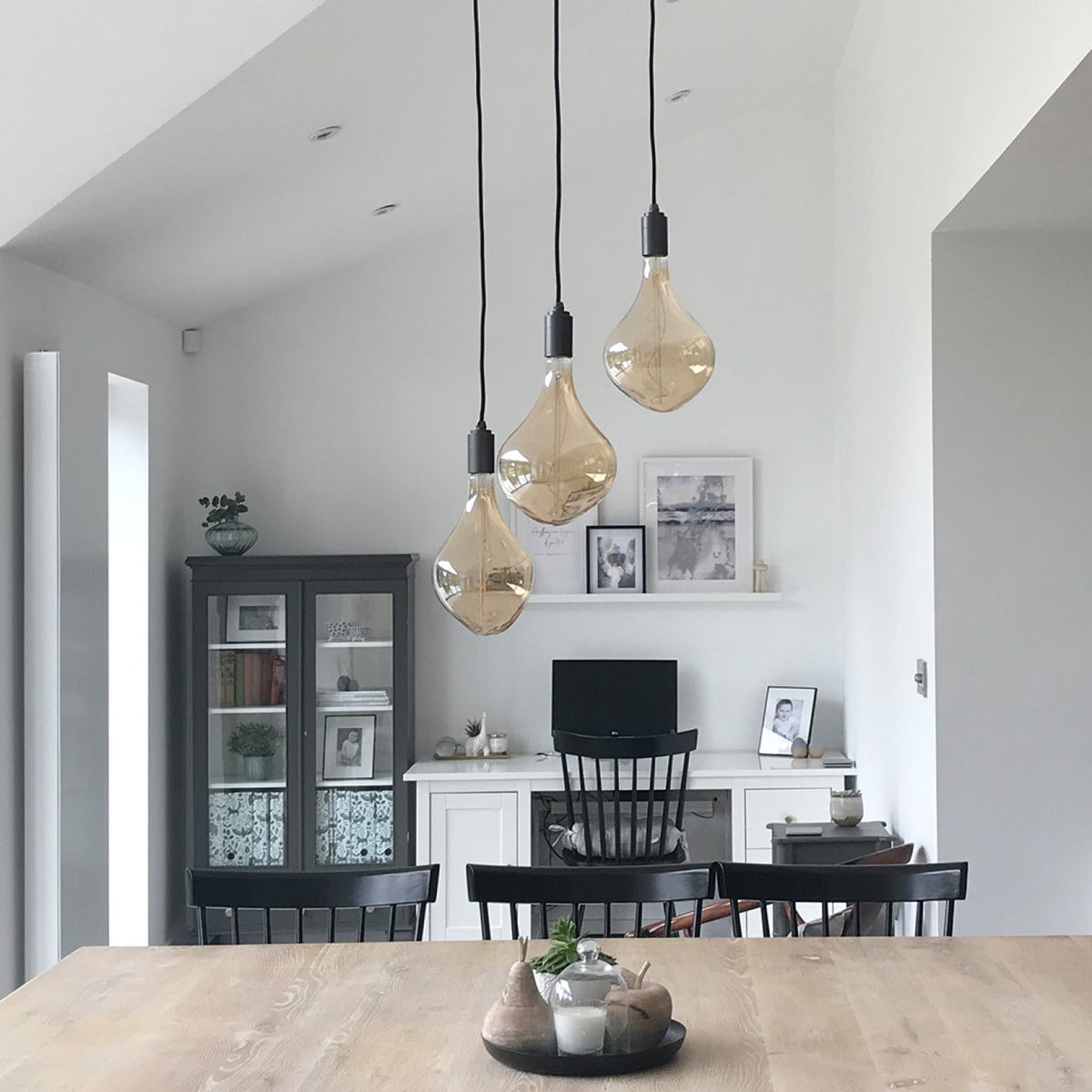 Voronoi II Pendant Light in Graphite - Set of 3.