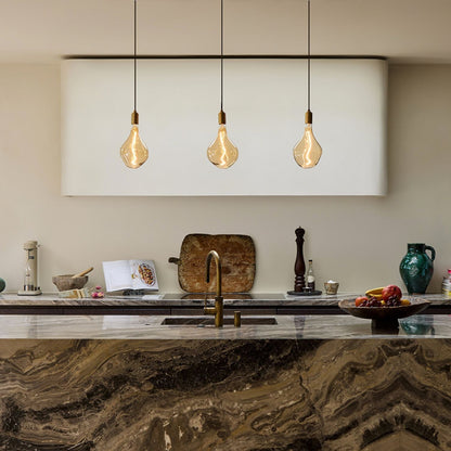 Voronoi II Pendant Light in Brass - Set of 3.