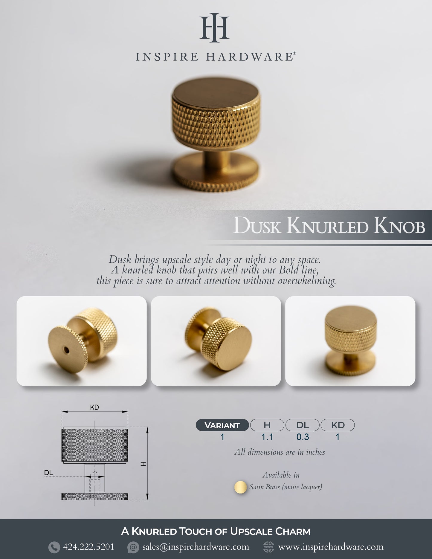 Dusk Knurled Knob.