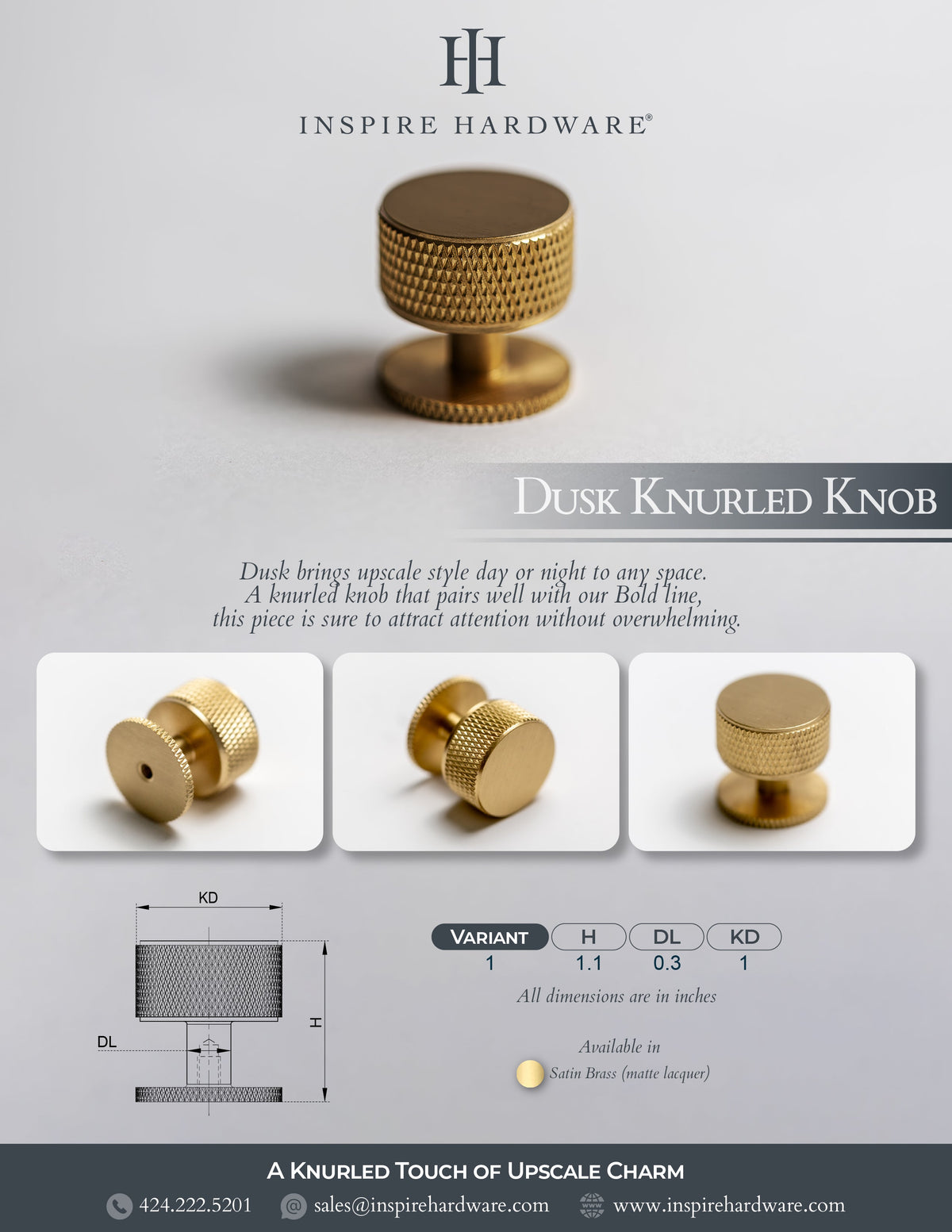 Dusk Knurled Knob.