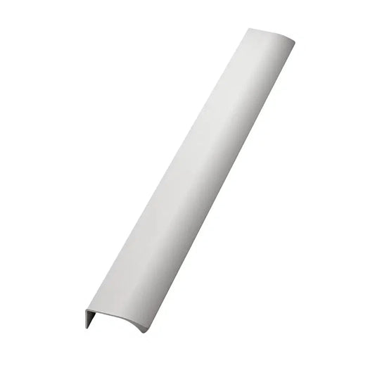 Matte White "Edge Straight" Tab Drawer Pulls.