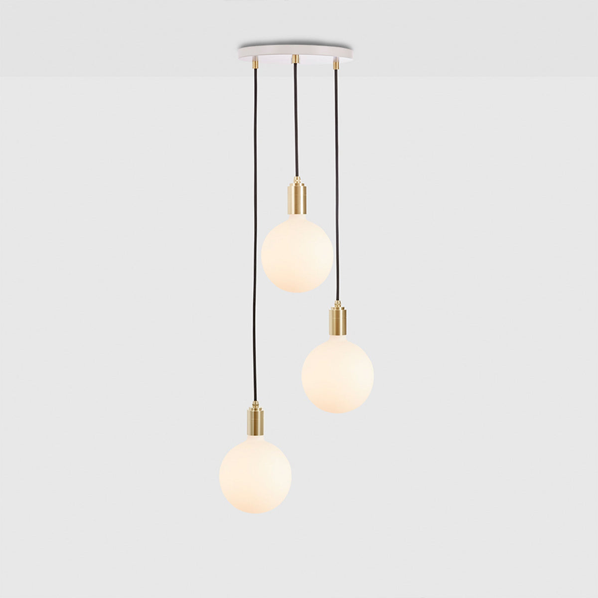 Triple Pendant in Brass + Sphere IV.