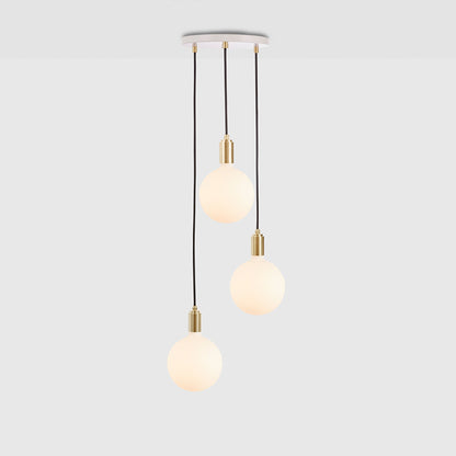 Triple Pendant in Brass + Sphere IV.