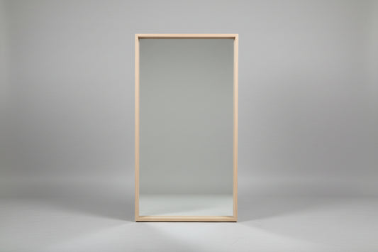 Modern Wood-Framed Mirror