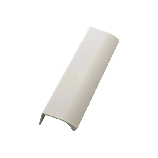 White Textured "Edge Straight" Tab Drawer Pulls.