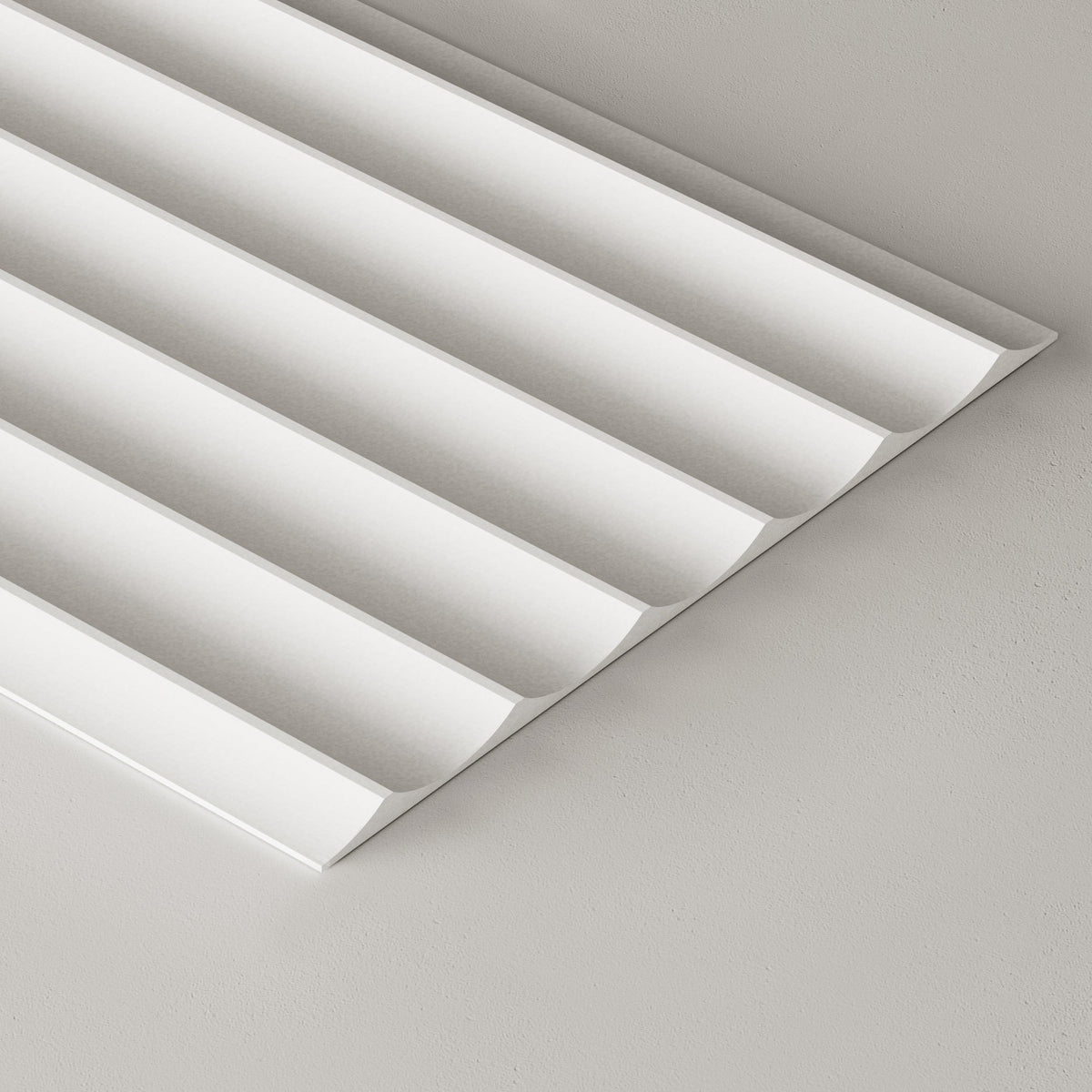 Paintable Wide Fluted Wall Panels.