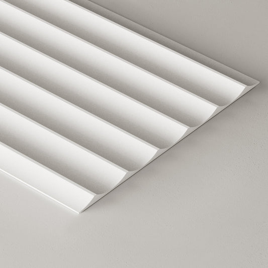 Paintable Wide Fluted Wall Panels.