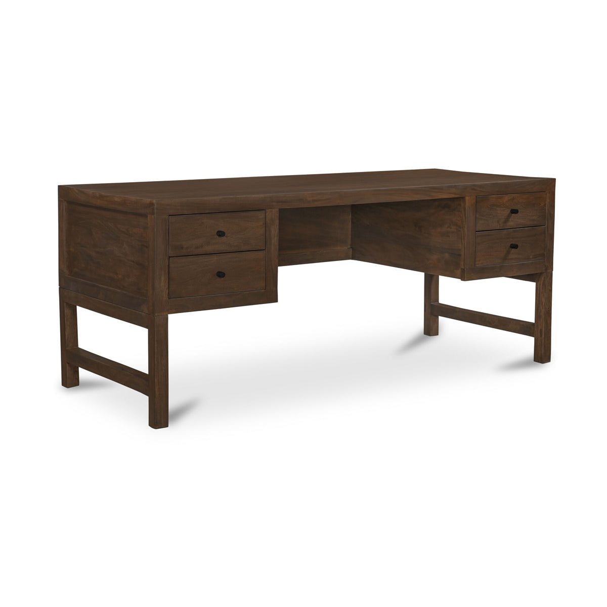 Windsor Desk Dark Brown angled view