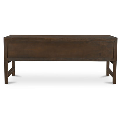 Windsor Desk Dark Brown back view