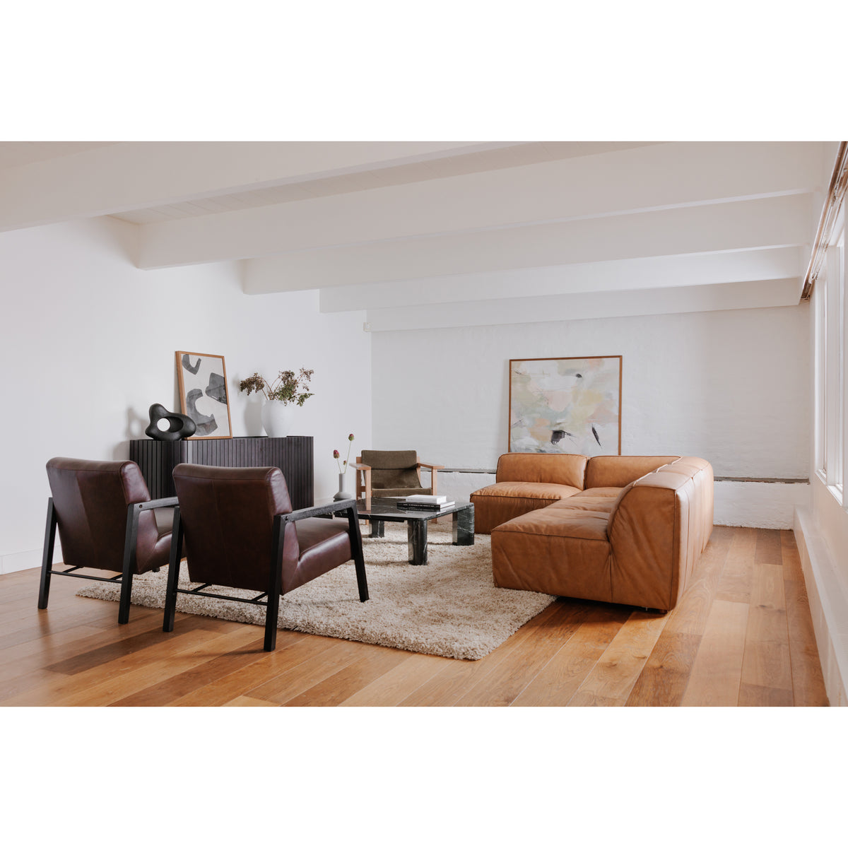 Form Corner Chair Sonoran Tan Leather - view 10