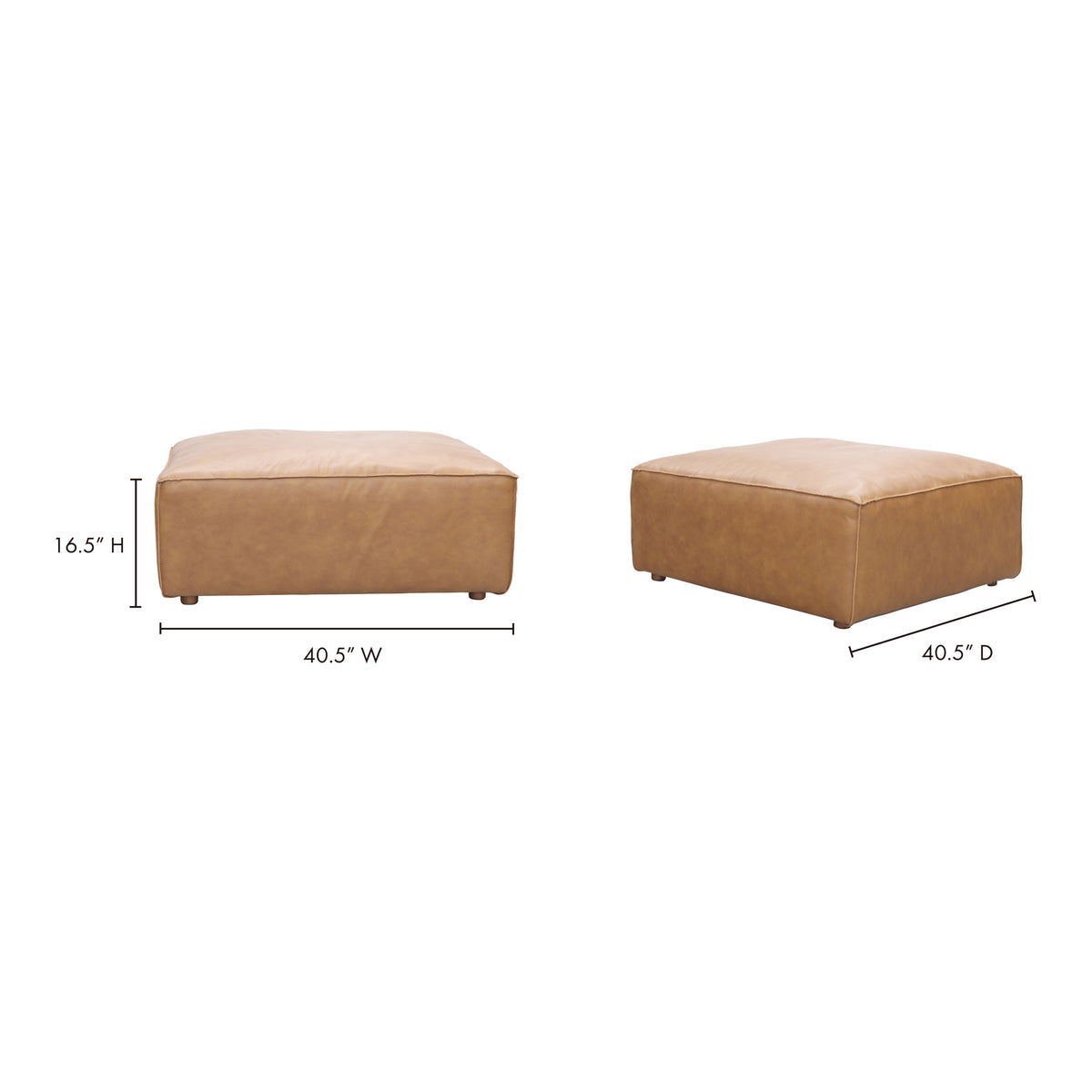 Form Ottoman Sonoran Tan Leather - view 9